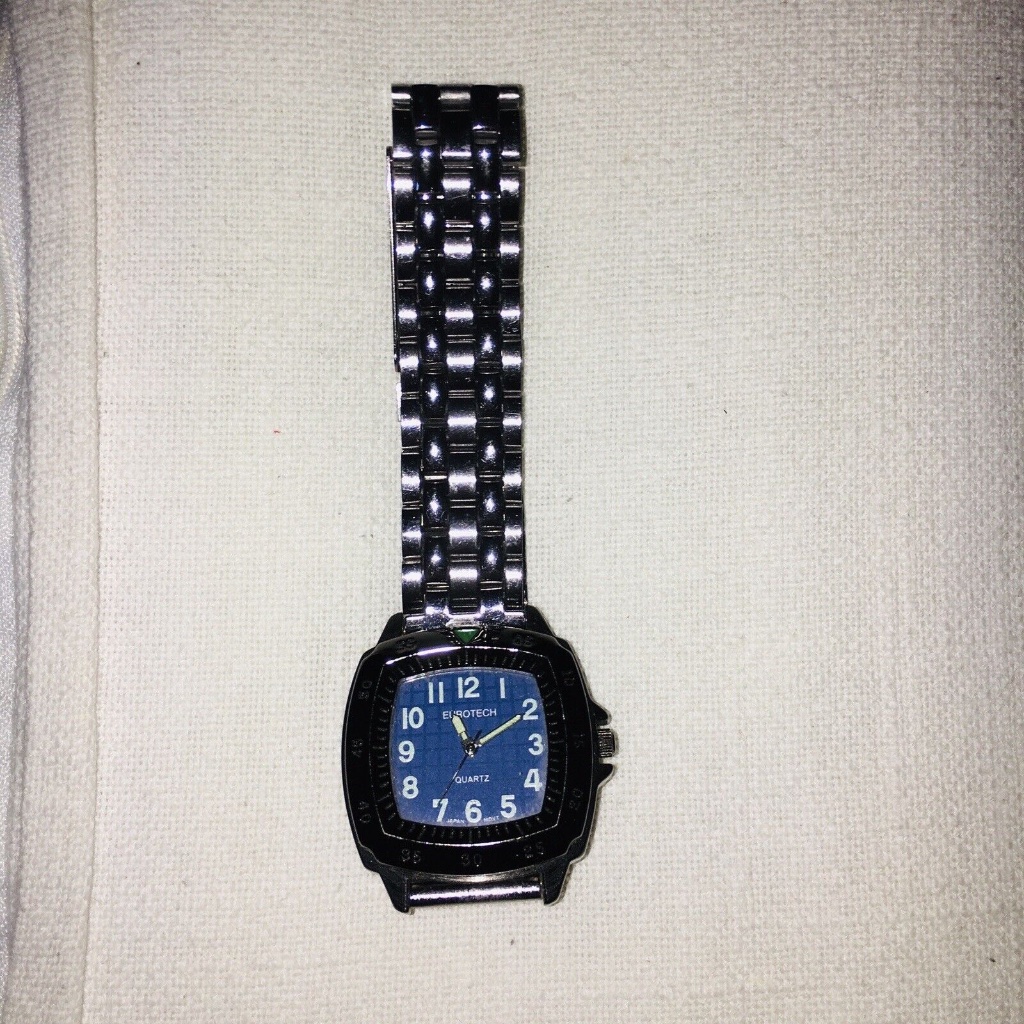 Mens Watch Eurotech Quartz Preowned Silver